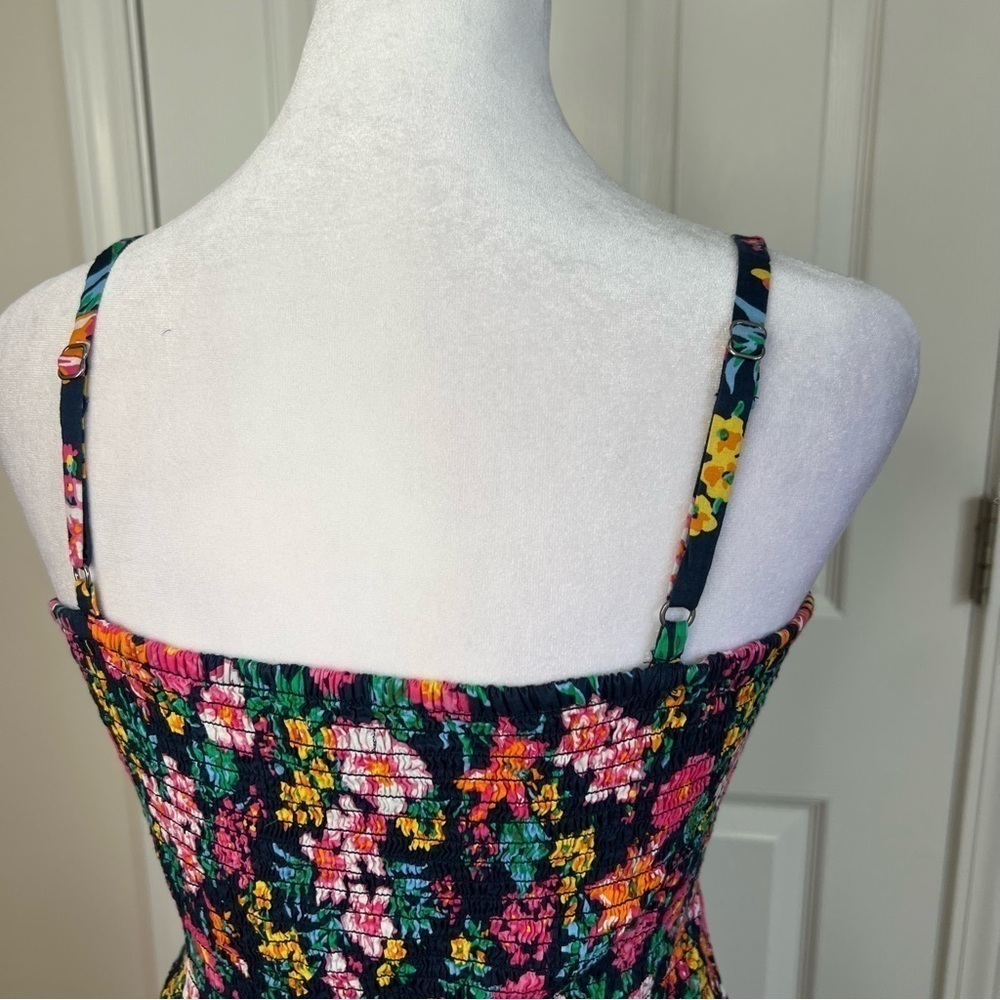 ! J. Crew Factory Smocked Tiered Floral MIDI Dress - Picture 9 of 14